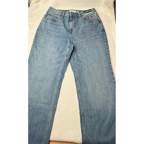 Abercrombie & Fitch High Rise 90s Relaxed San Francisco 49ers Jean Sz 31R NEW! - Picture 3 of 12